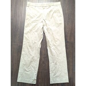 Express Design Studio Producer Pants Mens 33x32 Khaki Pinstripe Cotton Stretch